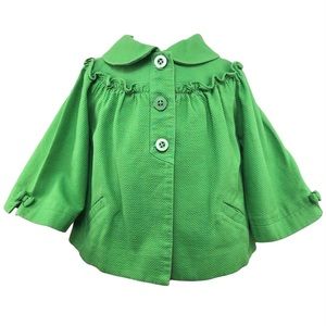 Janie and Jack brand green spring jacket 12-24 mo